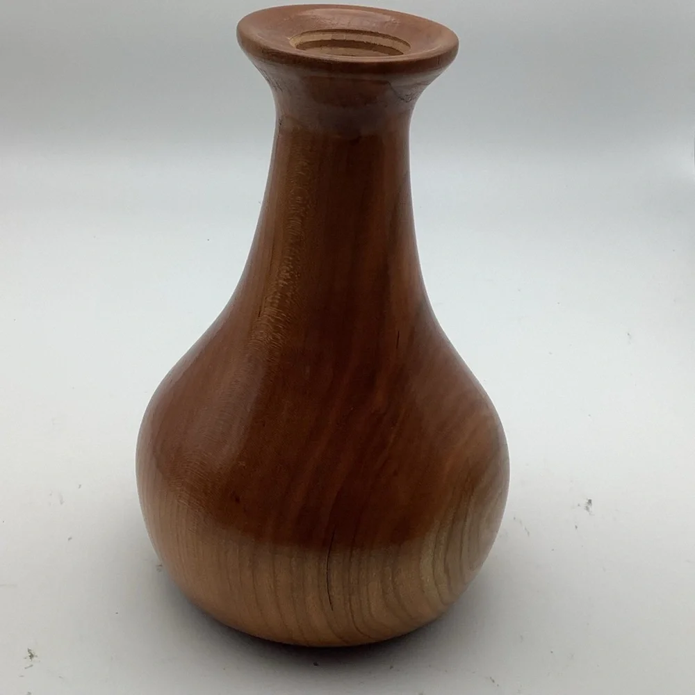 Wooden 7 1/2” Vase